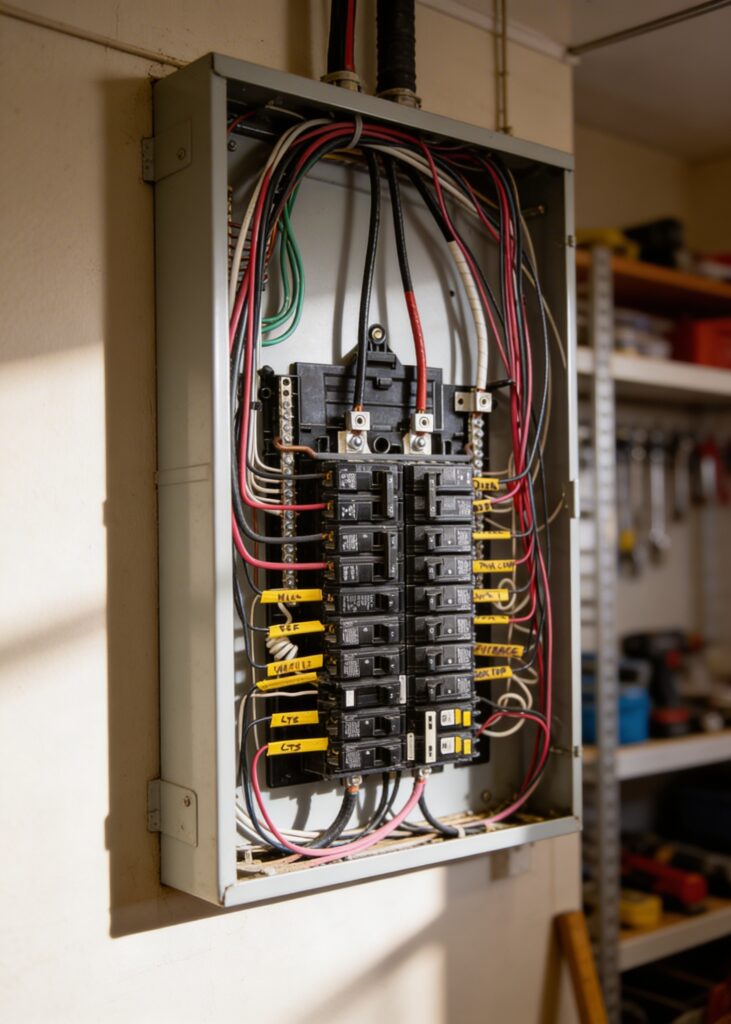 住宅配電盤內部電路配置，老屋翻新時重新規劃迴路