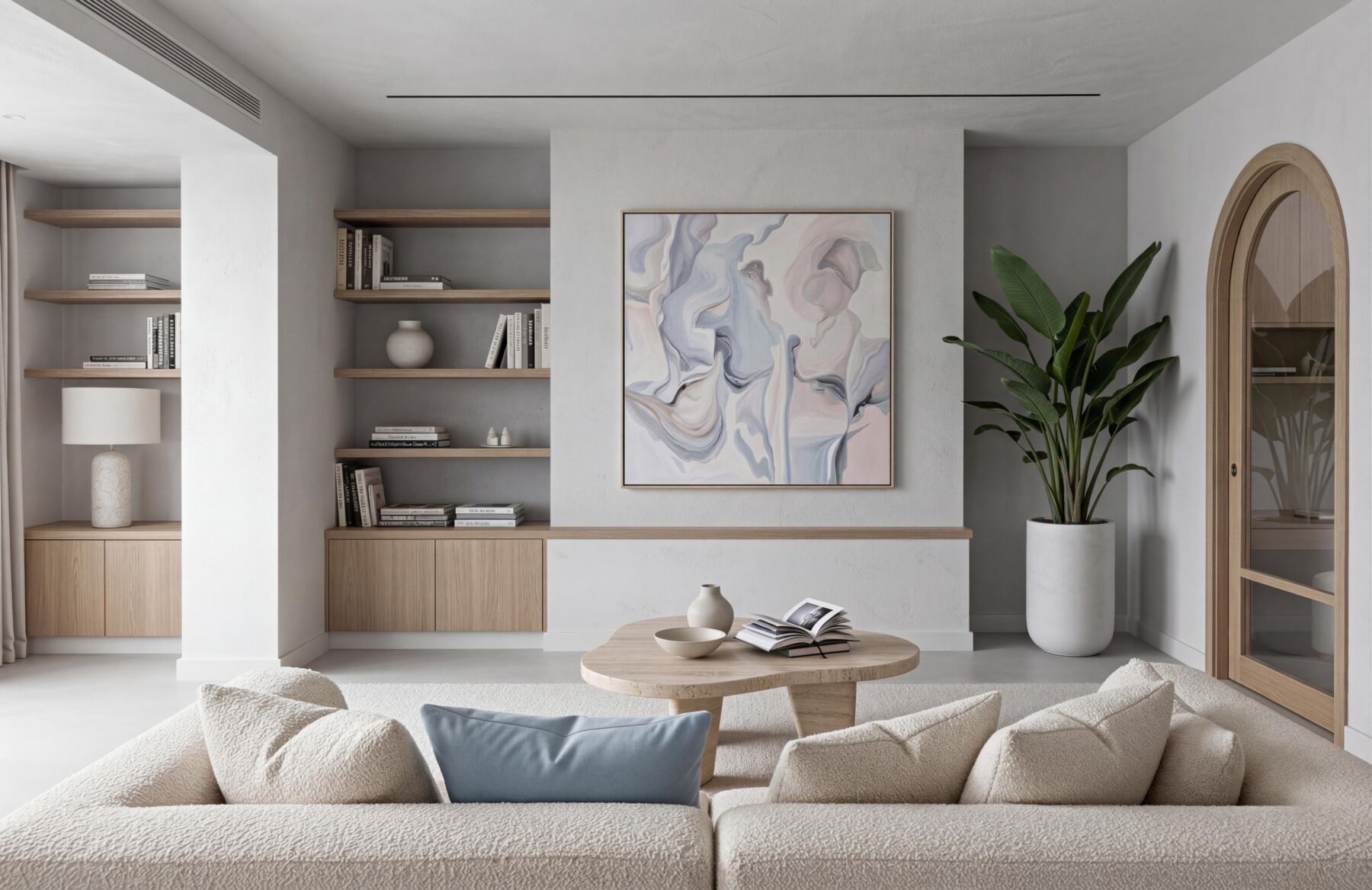 裝潢收納規劃與系統家具空間整合示意