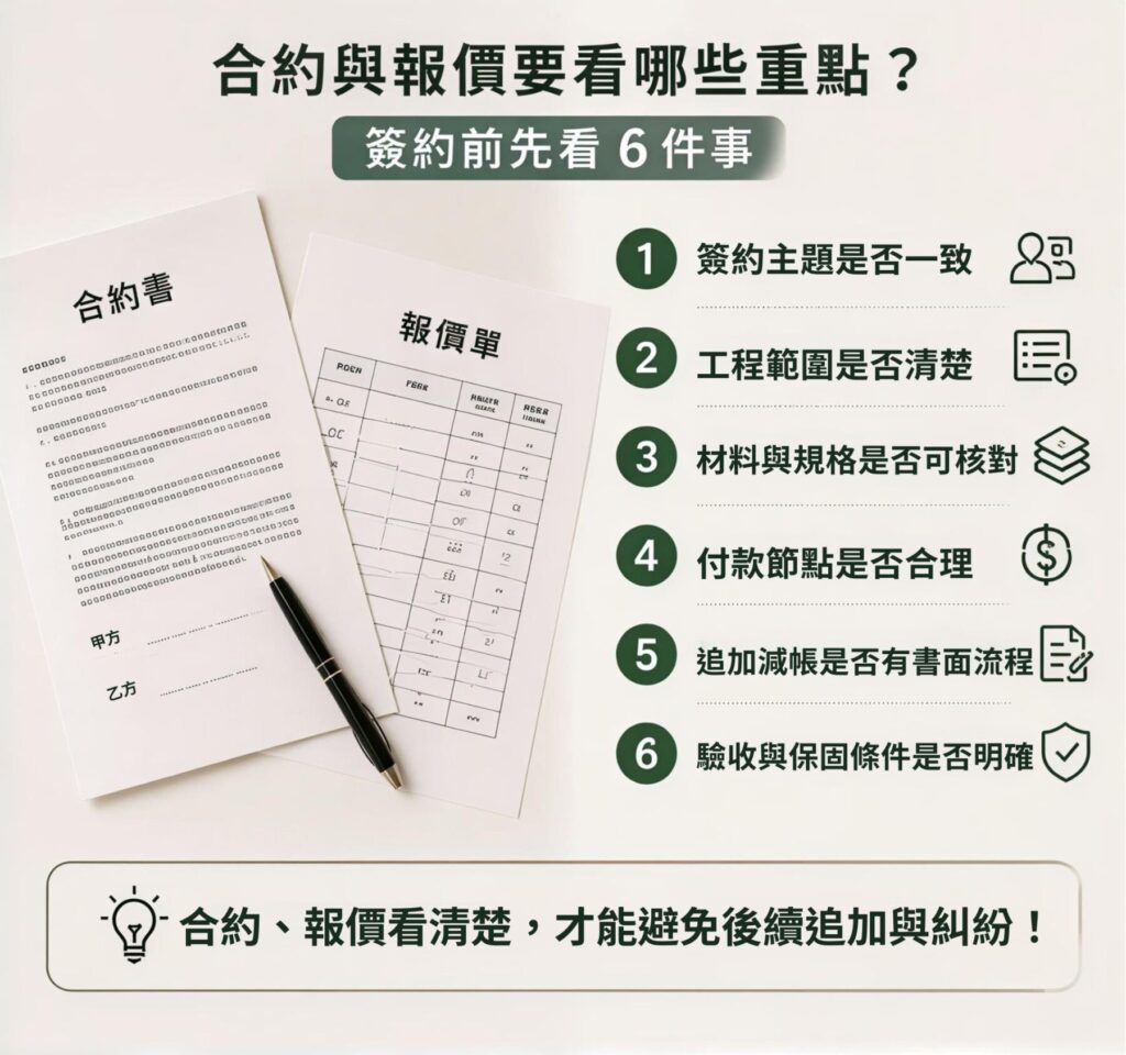 合約與報價要看哪些重點，簽約前先看 6 件事